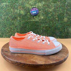 Converse Orange Netted Sneakers